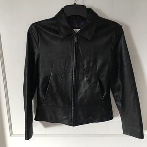 Black leather jacket